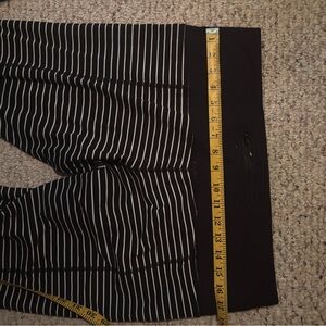 Lululemon Black and White Striped Leggings